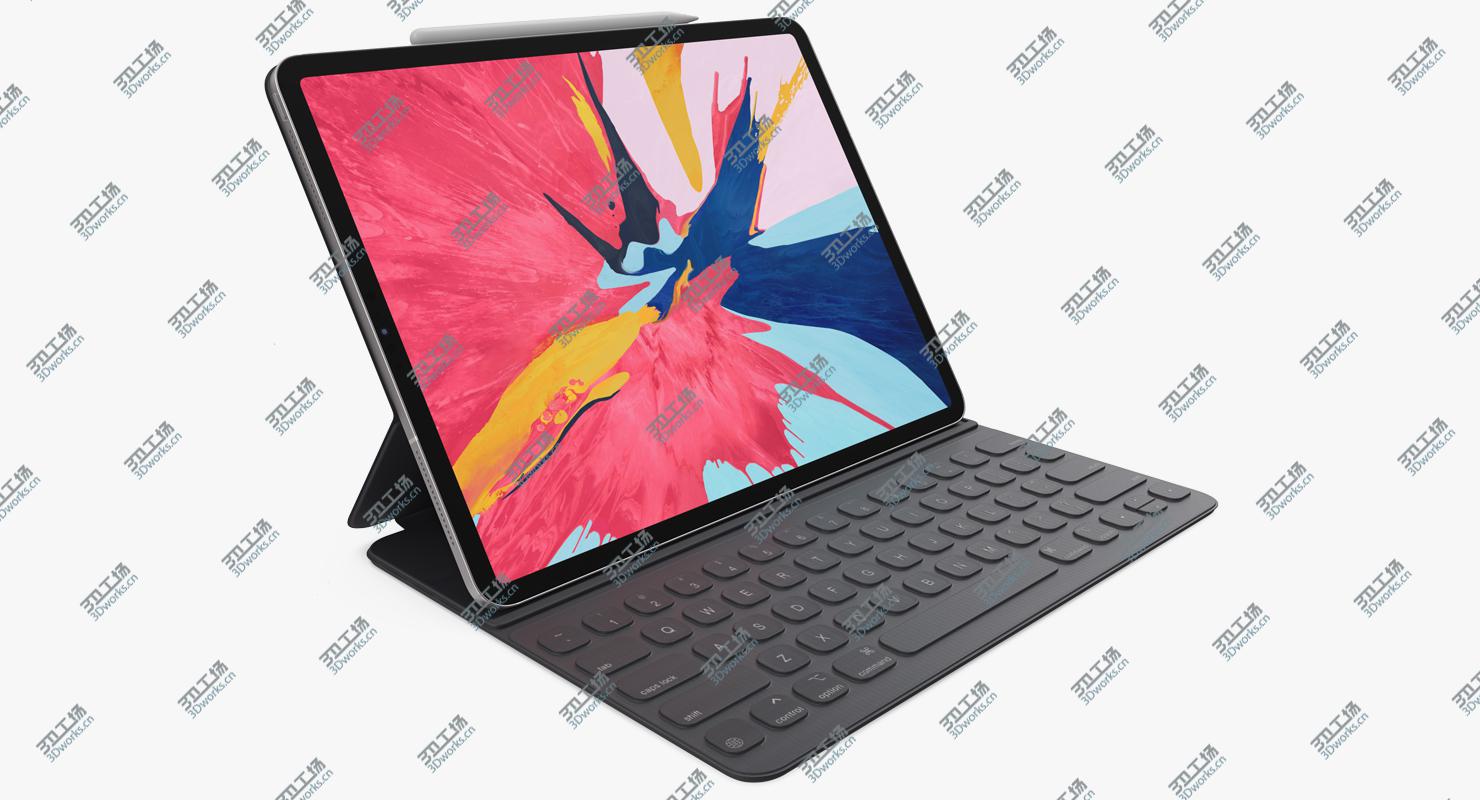 images/goods_img/2021040161/Silver Apple iPad Pro 2019 with Smart Keyboard 3D model/2.jpg